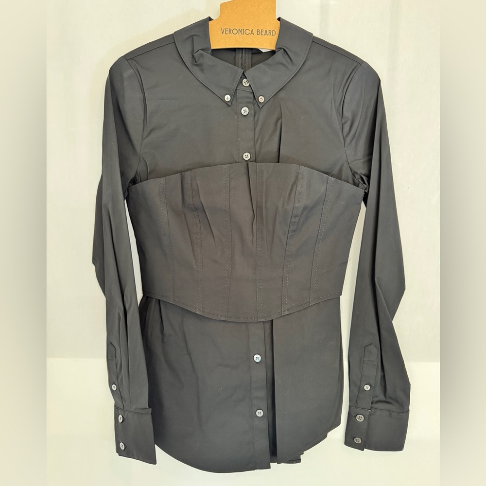 Veronica Beard Size 2 Black Keora Top - Picture 1 of 6